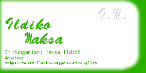 ildiko maksa business card